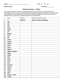 medical terminology 2