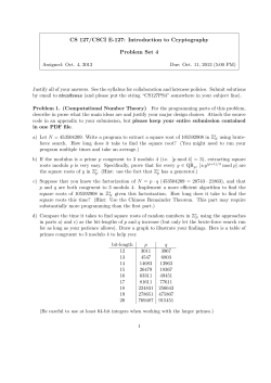 CS 127/CSCI E-127: Introduction to Cryptography Problem Set 4