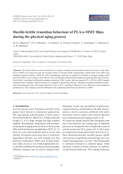 Ductile-brittle transition behaviour of PLA/o