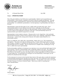 SPORTSMANSHIP - To essft.com