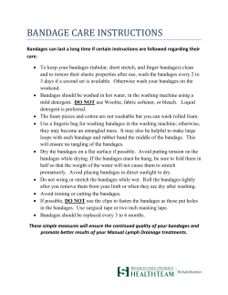 BANDAGE CARE INSTRUCTIONS