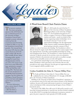 Legacies Spring 2010 - University of Maine Foundation