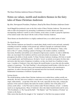 Notes on values, motifs and modern themes in the fairy tales