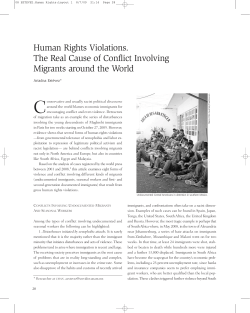 Human Rights Violations. The Real Cause of - Revistas