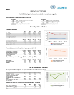 Kenya MIGRATION PROFILES - United Nations Department of