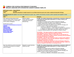Sixth Grade Task - Georgia Standards