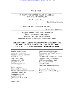 NO. 12-57302 IN THE UNITED STATES COURT OF APPEALS FOR