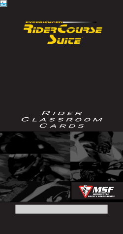 ERC Rider Classroom Cards - Motorcycle Safety Foundation