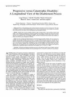 Progressive versus Catastrophic Disability: A Longitudinal View of