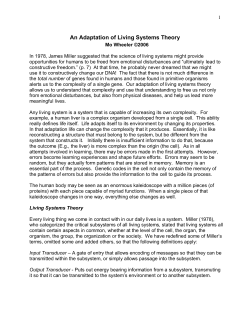 An Adaptation of Living Systems Theory