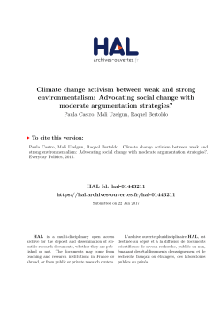 Climate change activism between weak and strong