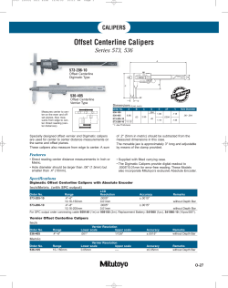 Offset Centerline Calipers