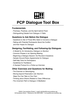 PCP Dialogue Tool Box