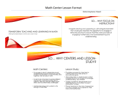 247Tidwell Using Center Instruction Lesson Study docs