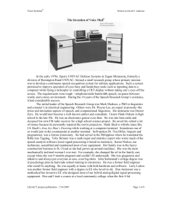 The Invention of Voice Mail