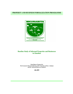 Baseline Study of Informal Properties and Businesses