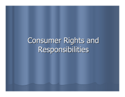 Consumer Rights and Responsibilities
