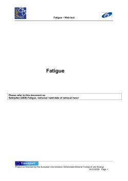 Fatigue - European Commission