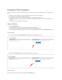 Evaluation PIN Completion - TEAM-TN