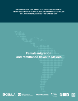 Female migration and remittance flows to Mexico