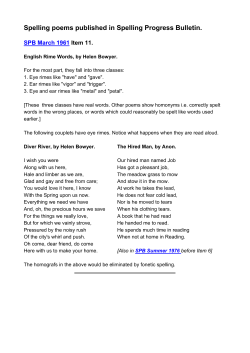 Poems - The English Spelling Society