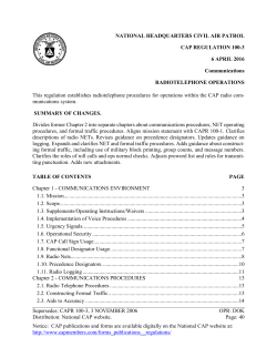 CAPR 100-3 Communications