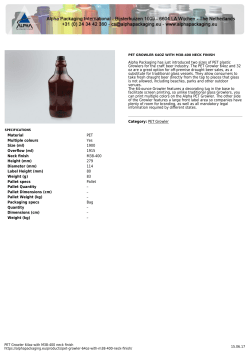 Alpha Packaging has just introduced two sizes of PET plastic