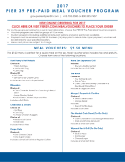 2017 Meal Voucher Menu
