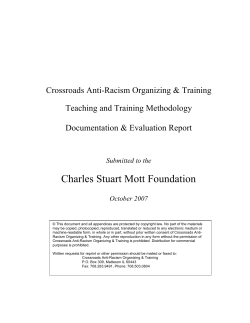Charles Stuart Mott Foundation - CrossRoads Anti