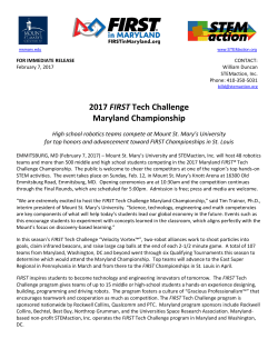 2017 FIRST Tech Challenge Maryland Championship