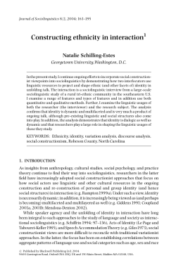 Constructing ethnicity in interaction