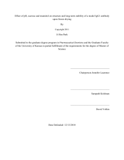 Effect of pH, sucrose and mannitol on structure and long