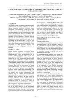 COMPUTER TOOL TO AID NATURAL AND ARTIFICIAL LIGHT