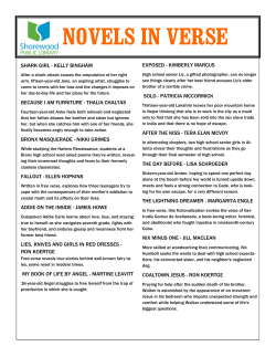 novels in verse - Shorewood Public Library