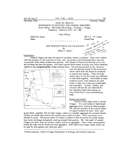 Ore Bin / Oregon Geology magazine / journal