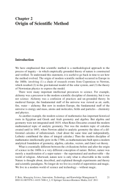 Origin of Scientific Method