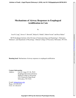 Mechanisms of Airway Responses to Esophageal Acidification in Cats