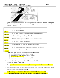 1-8 Review Chapter 1 Answer Key