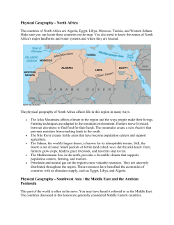 Physical Geography - North Africa