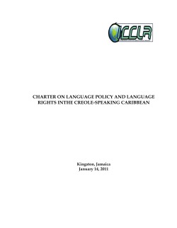 ICCLR - Charter on Language Policy and