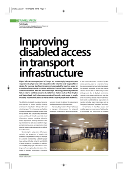 Improving Disabled Access in Transport Infrastructure