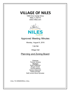 Minutes - Village of Niles