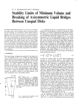 Stability Limits of Minimum Volume and Breaking of Axisymmetric