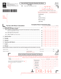 DR-144 - Florida Department of Revenue