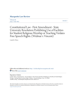 Constitutional Law - First Amendment