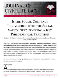 Is the Social Contract Incompatible with the Social Safety Net