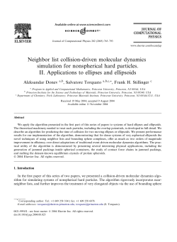 Neighbor list collision-driven molecular dynamics simulation for