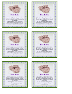 Pink Halite - Pikes Peak Rock Shop