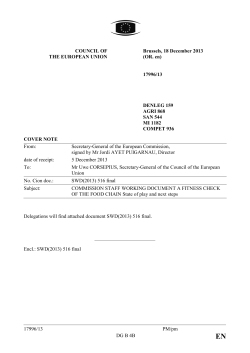 Fitness Check of the Food Chain - European Commission