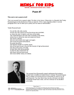 Poem #7 - Mensa for Kids